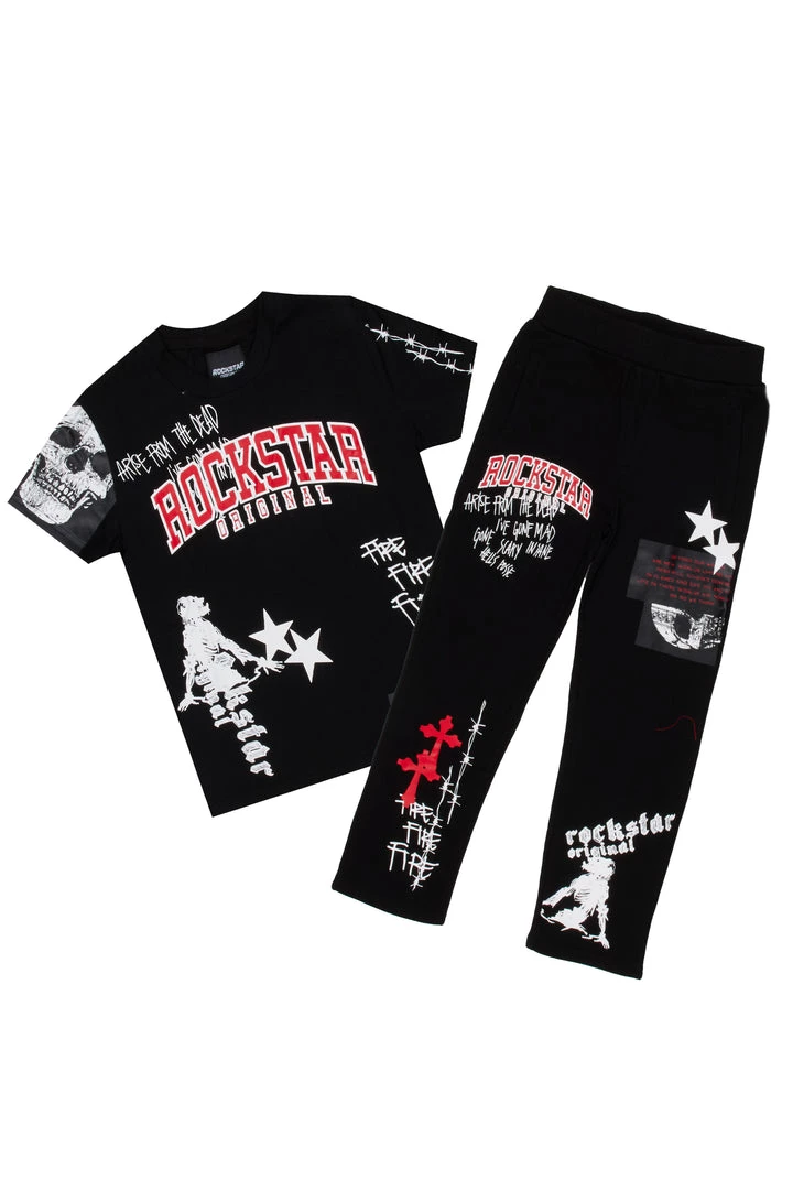 BOYS TRACK SETS New Arrivals BOYS DENNIS T-SHIRT TRACK SET-BLACK 1 BOYS TRACK SETS New Arrivals BOYS DENNIS T-SHIRT TRACK SET-BLACK