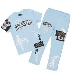 BOYS TRACK SETS BOYS DENNIS T-SHIRT TRACK SET-LIGHT BLUE 10 BOYS TRACK SETS BOYS DENNIS T-SHIRT TRACK SET-LIGHT BLUE