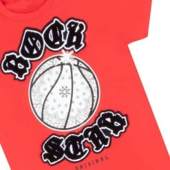 BOYS DENIM SETS BOYS FENRITH T-SHIRT/JEAN SET-RED New Arrivals