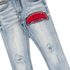 BOYS DENIM SETS BOYS FALKON T-SHIRT/JEAN SET-WHITE