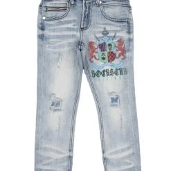 BOYS DENIM SETS BOYS FINNLEE T-SHIRT/JEAN SET-WHITE