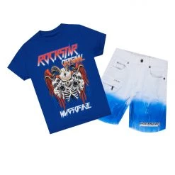 BOYS DENIM SETS BOYS NASH DENIM SHORT SET-BLUE New Arrivals