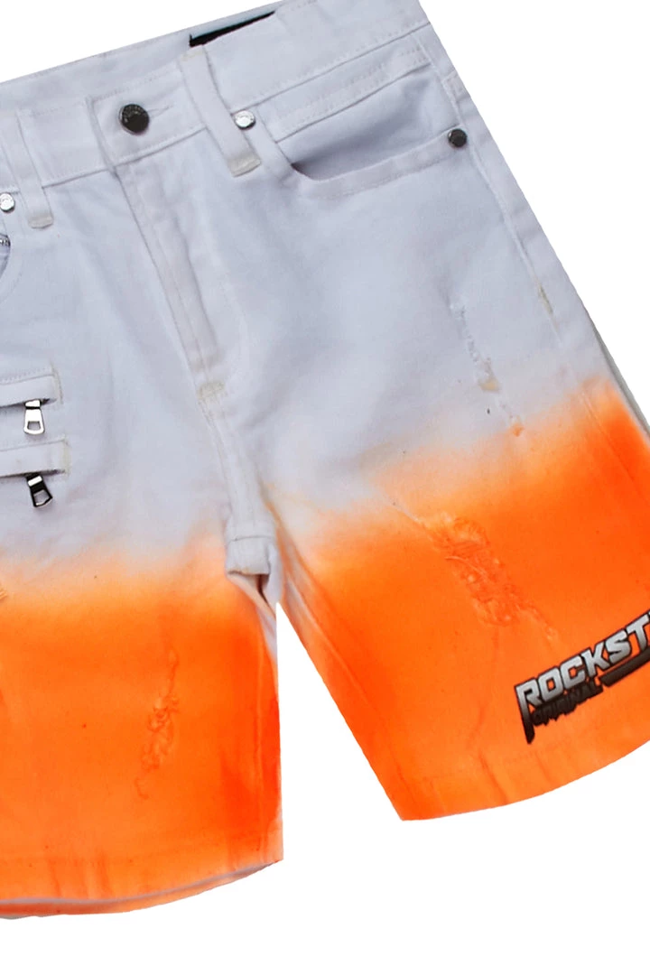 BOYS DENIM SETS BOYS NASH DENIM SHORT SET-ORANGE 3 BOYS DENIM SETS BOYS NASH DENIM SHORT SET-ORANGE