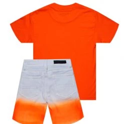 BOYS DENIM SETS BOYS NASH DENIM SHORT SET-ORANGE 7 BOYS DENIM SETS BOYS NASH DENIM SHORT SET-ORANGE