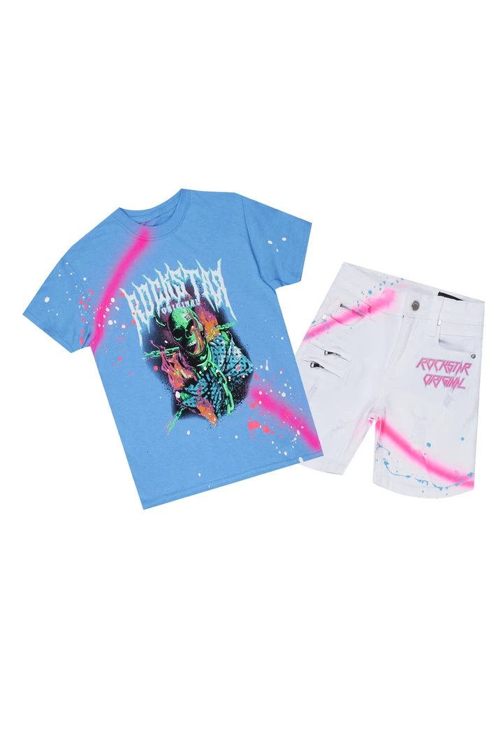 BOYS DENIM SETS New Arrivals BOYS ODDVAR DENIM SHORT SET-BLUE 1 BOYS DENIM SETS New Arrivals BOYS ODDVAR DENIM SHORT SET-BLUE