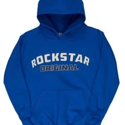 BOYS HOODIES & SWEATSHIRTS BOYS ROCKSTAR GRAPHIC HOODIE-ROYAL BLUE