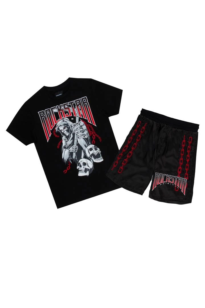 BOYS SHORT SETS BOYS WAGE SHORT SET-BLACK 2 BOYS SHORT SETS BOYS WAGE SHORT SET-BLACK