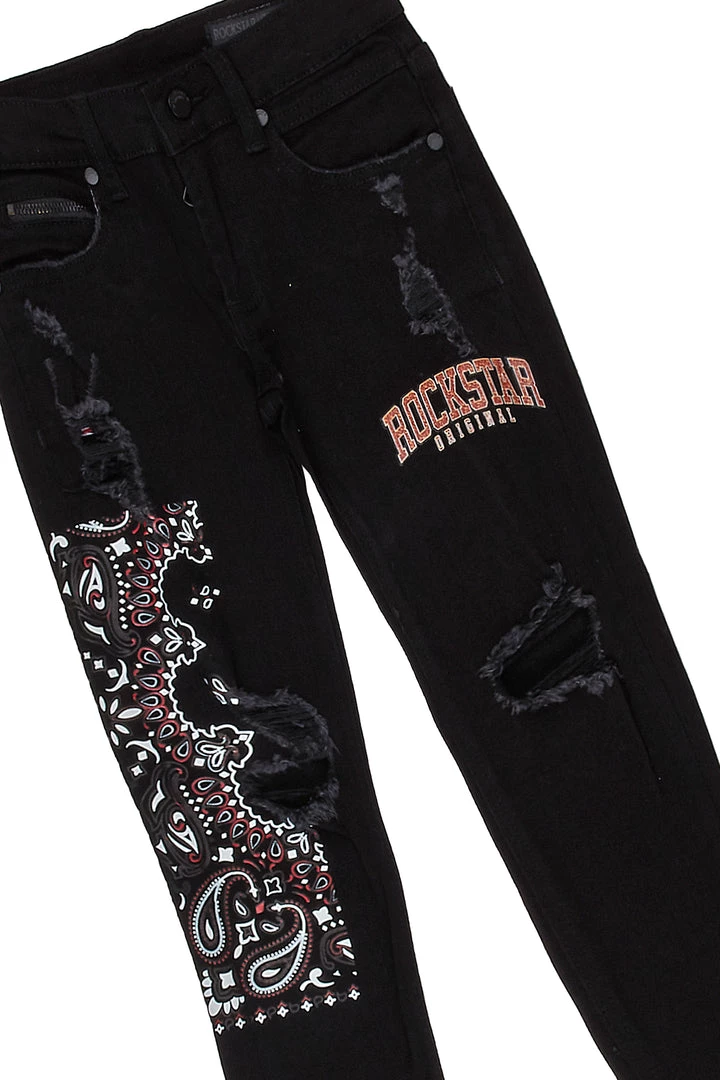 BOYS DENIM SETS BOYS DENOK T-SHIRT/JEAN SET-BLACK 3 BOYS DENIM SETS BOYS DENOK T-SHIRT/JEAN SET-BLACK