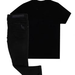 BOYS DENIM SETS BOYS MAIZON T-SHIRT/JEAN SET-BLACK New Arrivals 7 BOYS DENIM SETS BOYS MAIZON T-SHIRT/JEAN SET-BLACK New Arrivals