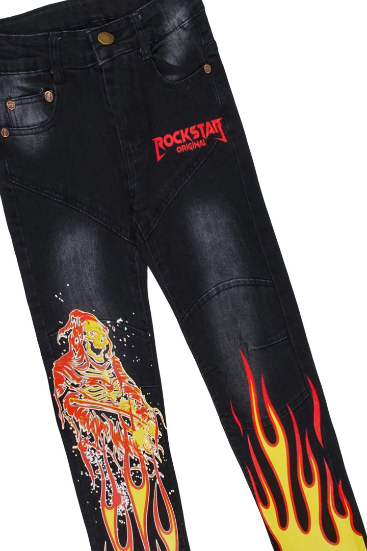 BOYS DENIM SETS BOYS MILLER HOODIE/JEAN SET-BLACK 4 BOYS DENIM SETS BOYS MILLER HOODIE/JEAN SET-BLACK