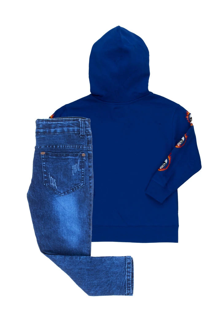 BOYS DENIM SETS New Arrivals BOYS PATRICK HOODIE/JEAN SET-ROYAL BLUE 5 BOYS DENIM SETS New Arrivals BOYS PATRICK HOODIE/JEAN SET-ROYAL BLUE