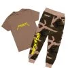 BOYS TRACK SETS New Arrivals BOYS PILOT T-SHIRT/JOGGER SET-BLACK/CAMO
