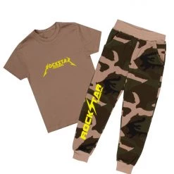 BOYS TRACK SETS New Arrivals BOYS PILOT T-SHIRT/JOGGER SET-BLACK/CAMO