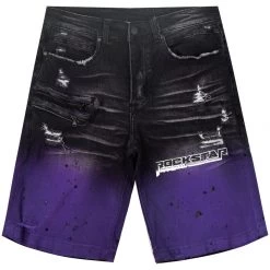 MENS SHORTS BALBO PRINTED SHORT-PURPLE Denim