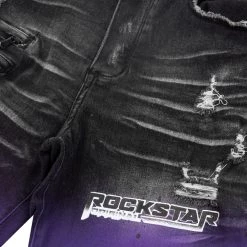 MENS SHORTS BALBO PRINTED SHORT-PURPLE Denim