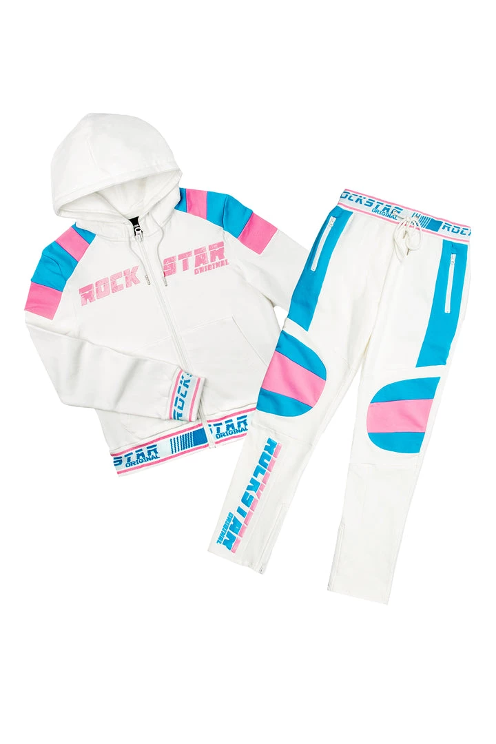 WOMENS TRACK SETS BECCA HOODIE SET - WHITE 2 WOMENS TRACK SETS BECCA HOODIE SET - WHITE