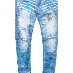 MENS JEANS BERNARD CRYSTAL JEAN-BLUE Denim