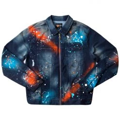 MENS DENIM JACKETS BLINK PAINTER JACKET- ORANGE