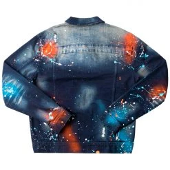 MENS DENIM JACKETS BLINK PAINTER JACKET- ORANGE 13 MENS DENIM JACKETS BLINK PAINTER JACKET- ORANGE