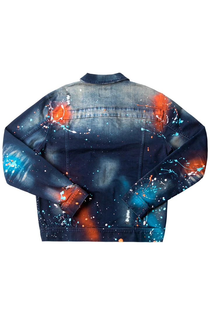 MENS DENIM JACKETS BLINK PAINTER JACKET- ORANGE 6 MENS DENIM JACKETS BLINK PAINTER JACKET- ORANGE