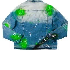 MENS DENIM JACKETS BLINK PAINTER JACKET- GREEN 13 MENS DENIM JACKETS BLINK PAINTER JACKET- GREEN