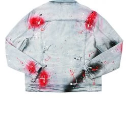 MENS DENIM JACKETS BLINK PAINTER JACKET- RED