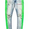 MENS JEANS Denim BRUM PRINTED JEAN-GREEN