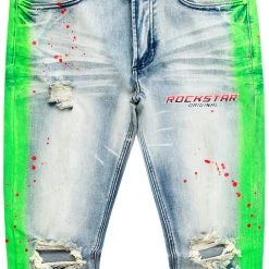 MENS JEANS Denim BRUM PRINTED JEAN-GREEN