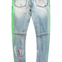 MENS JEANS Denim BRUM PRINTED JEAN-GREEN