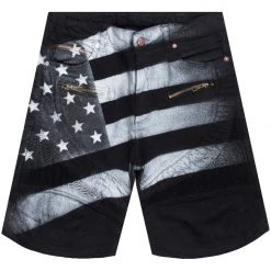 BOYS SHORTS BOYS KYREE DENIM SHORTS - BLACK/SILVER