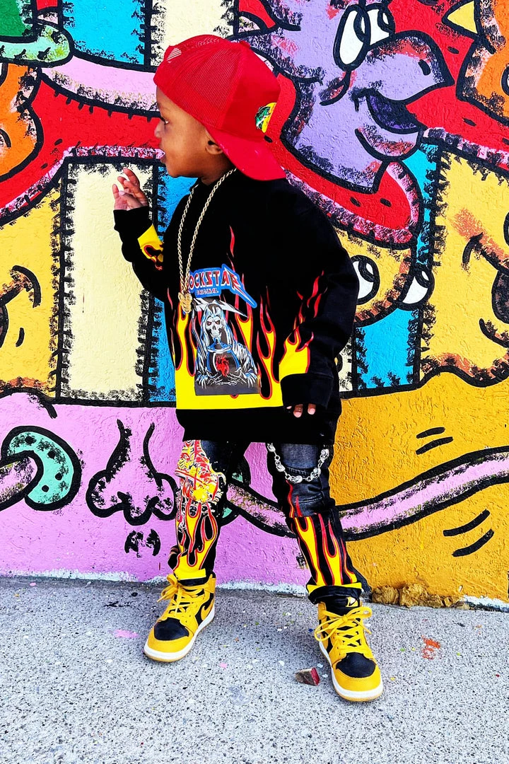 BOYS DENIM SETS BOYS MILLER HOODIE/JEAN SET-BLACK 1 BOYS DENIM SETS BOYS MILLER HOODIE/JEAN SET-BLACK