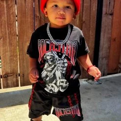 BOYS SHORT SETS BOYS WAGE SHORT SET-BLACK