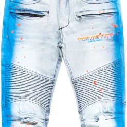 MENS JEANS Denim BRUM PRINTED JEAN-LT BLUE