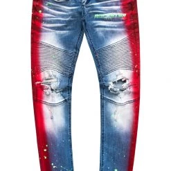 MENS JEANS BRUM PRINTED JEAN-RED Denim
