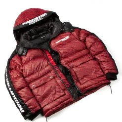MENS OUTERWEAR Jackets & Outerwear BRYSON PUFFER JACKET- RED/BLK