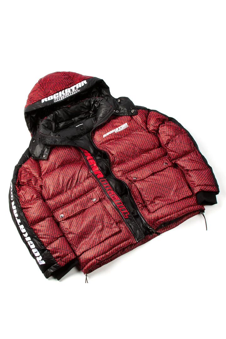 MENS OUTERWEAR Jackets & Outerwear BRYSON PUFFER JACKET- RED/BLK 1 MENS OUTERWEAR Jackets & Outerwear BRYSON PUFFER JACKET- RED/BLK