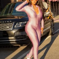 WOMENS ROMPERS & JUMPSUITS NELLA JUMPSUIT-PINK Best Seller