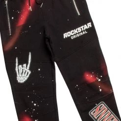 MENS TRACK SETS CARMELO DENIM JACKET/TRACKPANT SET-BLACK/RED 6 MENS TRACK SETS CARMELO DENIM JACKET/TRACKPANT SET-BLACK/RED