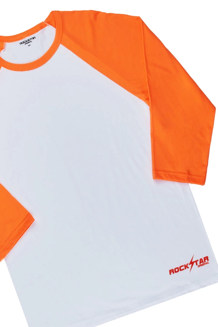 MENS TEES CARTWRIGHT L/S T-SHIRT-WHITE/ORANGE Tops 2 MENS TEES CARTWRIGHT L/S T-SHIRT-WHITE/ORANGE Tops