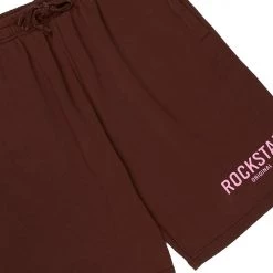 MENS SHORT SETS CASEY HOODIE/SHORT FLEECE SET-BROWN