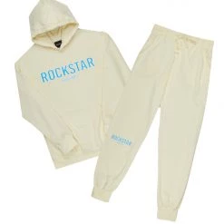 MENS TRACK SETS CASEY HOODIE FLEECE SET-PALE YELLOW 11 MENS TRACK SETS CASEY HOODIE FLEECE SET-PALE YELLOW