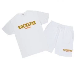 MENS SHORT SETS CASEY T-SHIRT SHORT SET-WHITE 10 MENS SHORT SETS CASEY T-SHIRT SHORT SET-WHITE