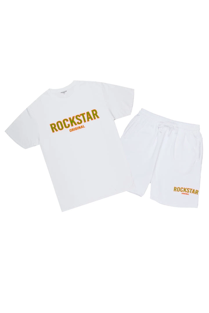 MENS SHORT SETS CASEY T-SHIRT SHORT SET-WHITE 4 MENS SHORT SETS CASEY T-SHIRT SHORT SET-WHITE