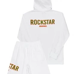 MENS SHORT SETS Track Sets CASEY HOODIE/SHORT FLEECE SET-WHITE 13 MENS SHORT SETS Track Sets CASEY HOODIE/SHORT FLEECE SET-WHITE