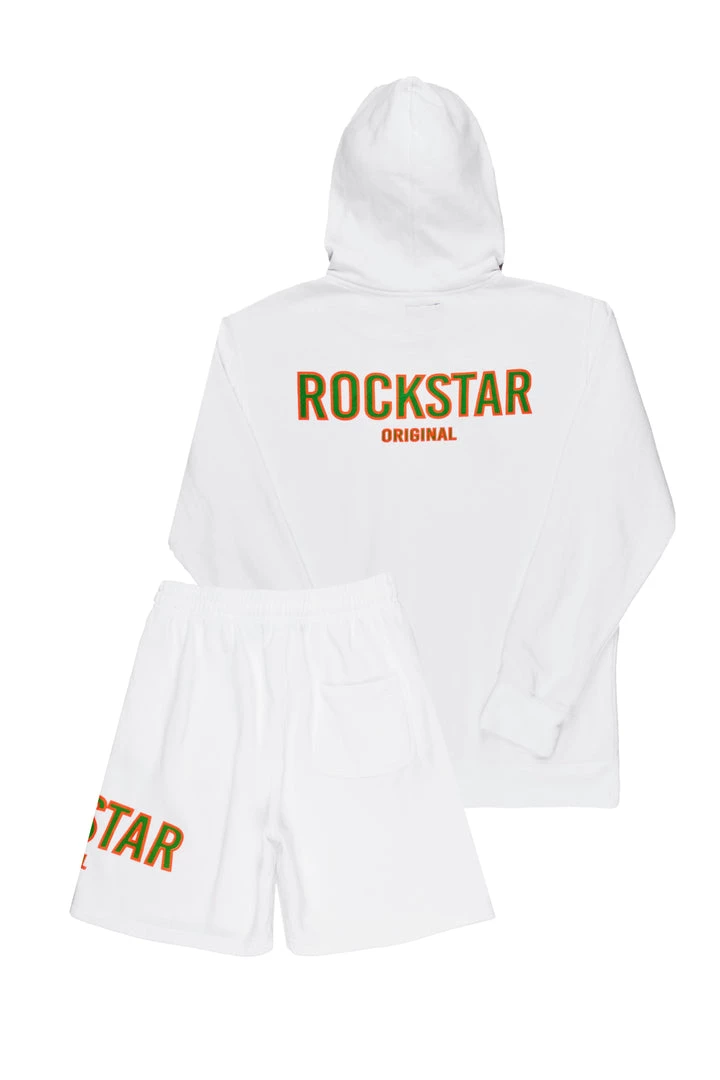 MENS SHORT SETS Track Sets CASEY HOODIE/SHORT FLEECE SET-WHITE 7 MENS SHORT SETS Track Sets CASEY HOODIE/SHORT FLEECE SET-WHITE