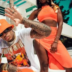 WOMENS DRESSES CAYENNE SKIRT SET-RED Best Seller