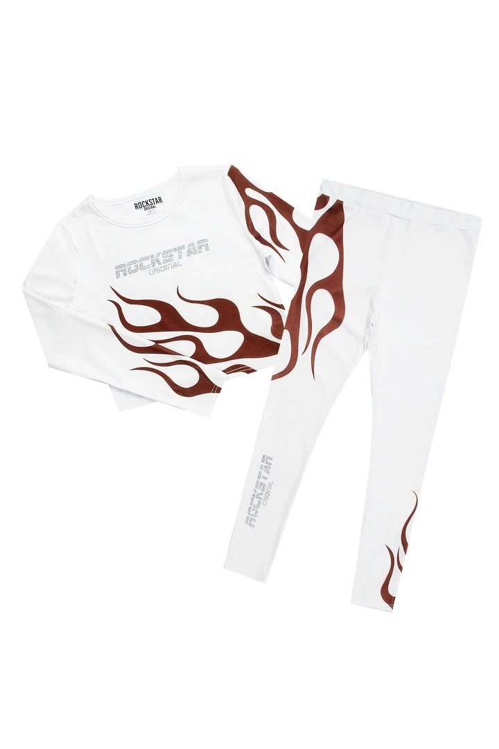 WOMENS ACTIVEWEAR CHARLIE ACTIVE SET - WHITE Best Seller 1 WOMENS ACTIVEWEAR CHARLIE ACTIVE SET - WHITE Best Seller