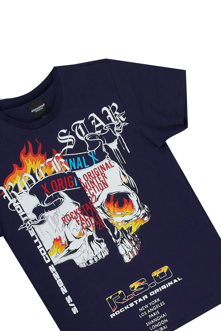 MENS TRACK SETS CHASE T-SHIRT STACKED FLARE TRACKSET-NAVY 6 MENS TRACK SETS CHASE T-SHIRT STACKED FLARE TRACKSET-NAVY
