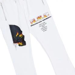 MENS TRACK SETS CHASE T-SHIRT STACKED FLARE TRACKSET-WHITE