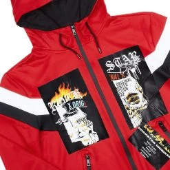 MENS TRACK SETS CHASE ZIPPER JACKET TRACK SET-RED